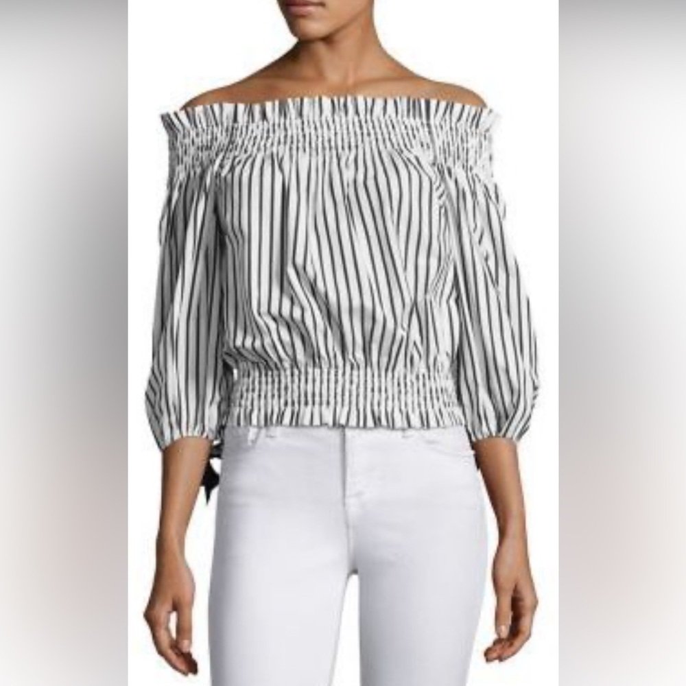 Caroline Constas Striped Off-Shoulder Women's Top XS